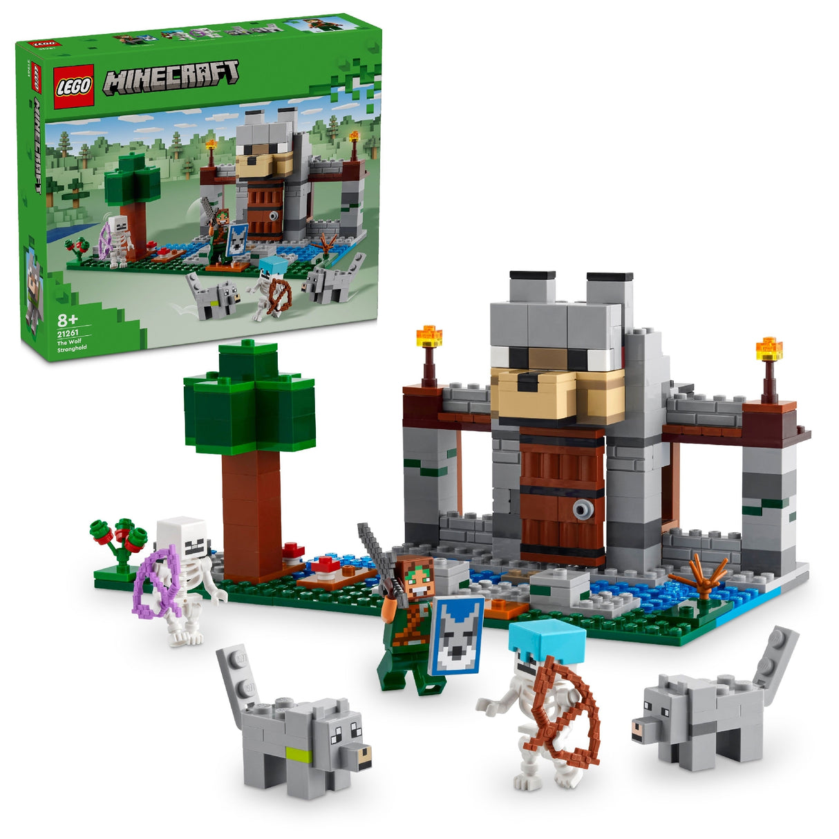 LEGO MINECRAFT THE WOLF STRONGHOLD 21261 AGE:8+