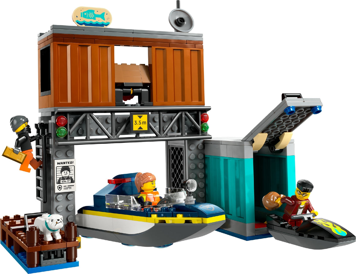 LEGO CITY POLICE SPEED BOAT AND CROOKS HIDEOUT 60417 AGE: 6+