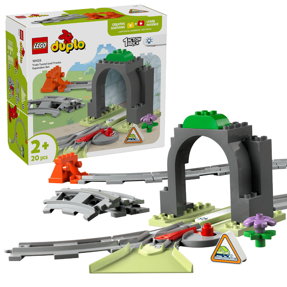 LEGO DUPLO TRAIN TUNNEL AND TRACKS EXPANSION SET 10425 AGE: 2+