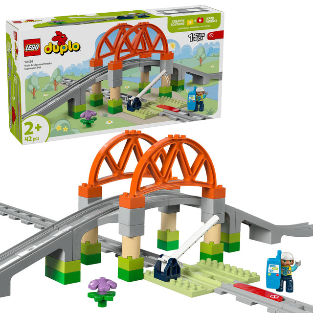 LEGO DUPLO TRAIN BRIDGE AND TRACKS EXPANSION SET 10426 AGE: 2+