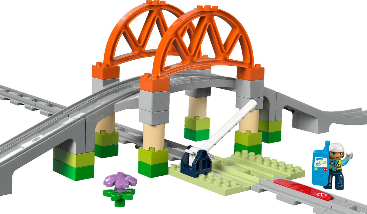 LEGO DUPLO TRAIN BRIDGE AND TRACKS EXPANSION SET 10426 AGE: 2+