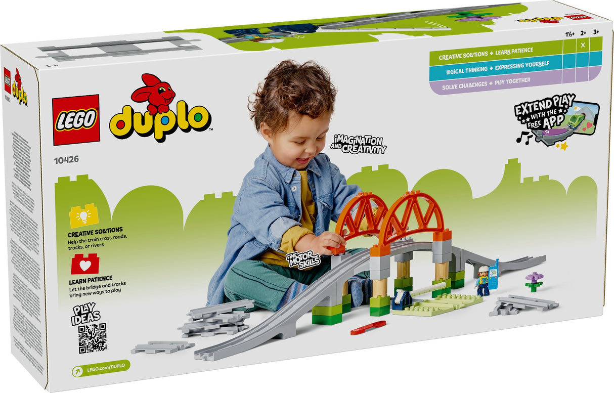 LEGO DUPLO TRAIN BRIDGE AND TRACKS EXPANSION SET 10426 AGE: 2+