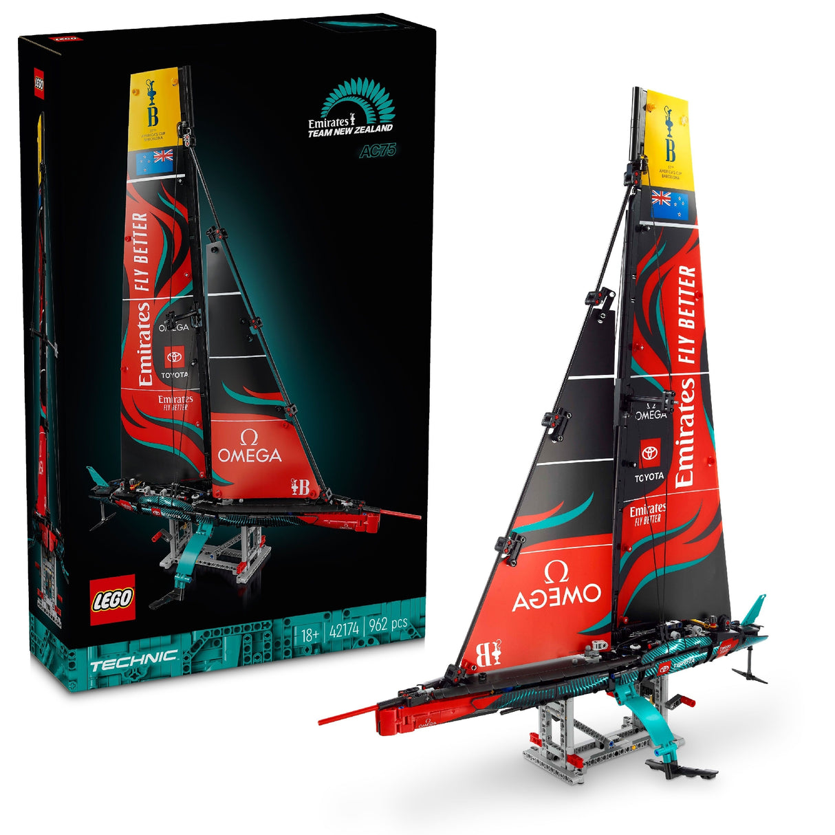 LEGO TECHNIC EMIRATES TEAM NEW ZEALAND AC75 YACHT 42174 AGE:18+