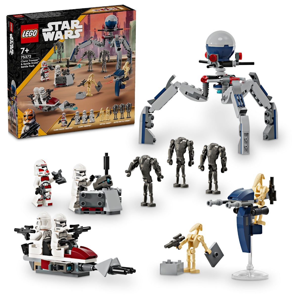 LEGO STAR WARS CLONE TROOPER & DROID BATTLE PACK 75372 AGE: 7+