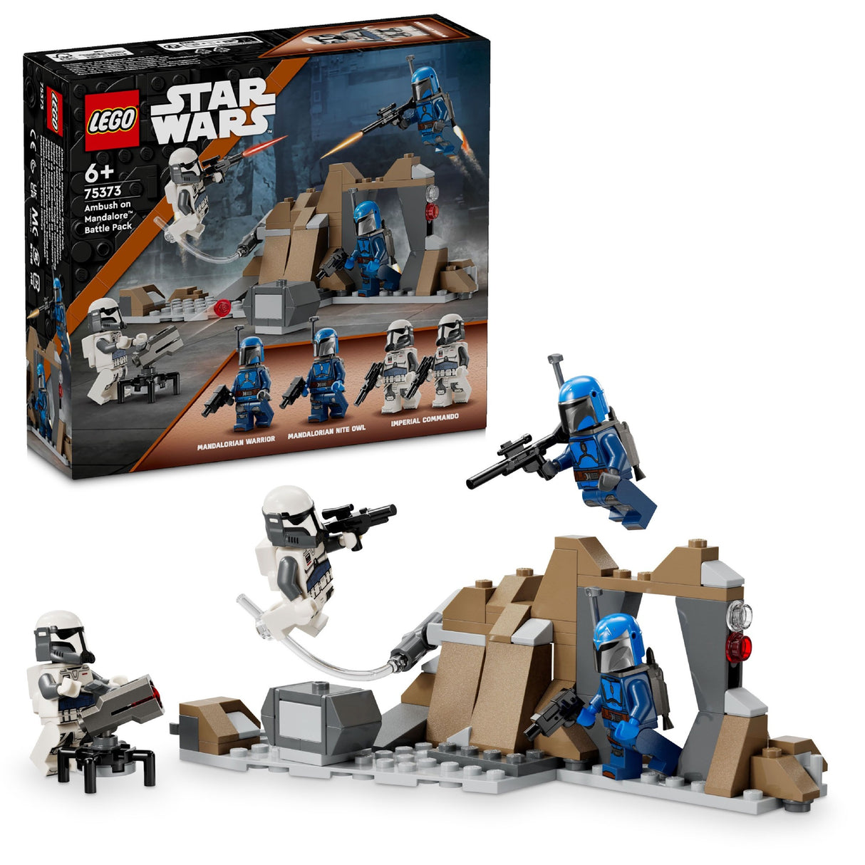 LEGO STAR WARS AMBUSH ON MANDALORE BATTLE PACK 75373 AGE: 6+