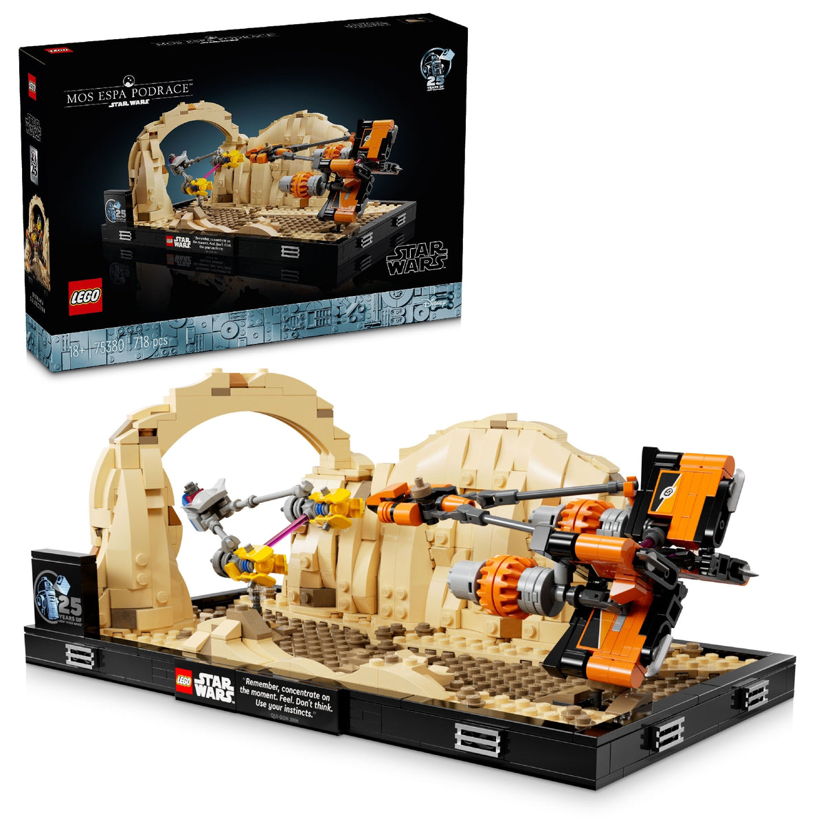 LEGO STAR WARS MOS ESPA PODRACE DIORAMA 75380 AGE: 18+