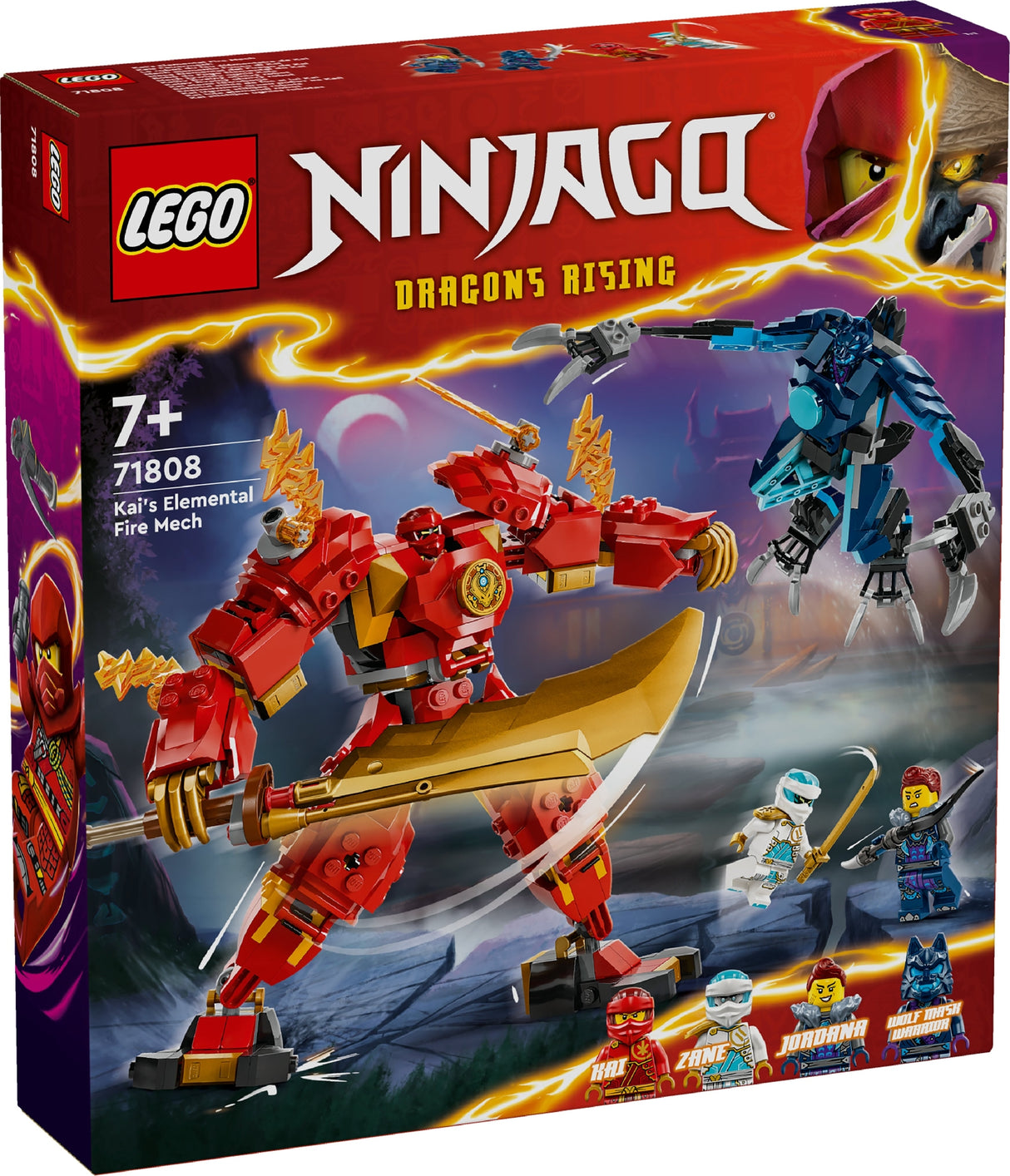 LEGO NINJAGO KAI'S ELEMENTAL FIRE MECH 71808 AGE: 7+