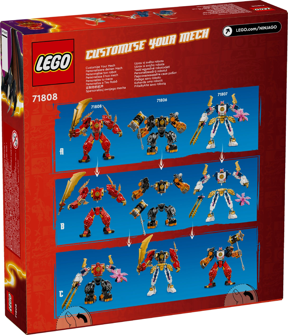 LEGO Ninjago Kai's Elemental Fire Mech 71808 Age: 7+