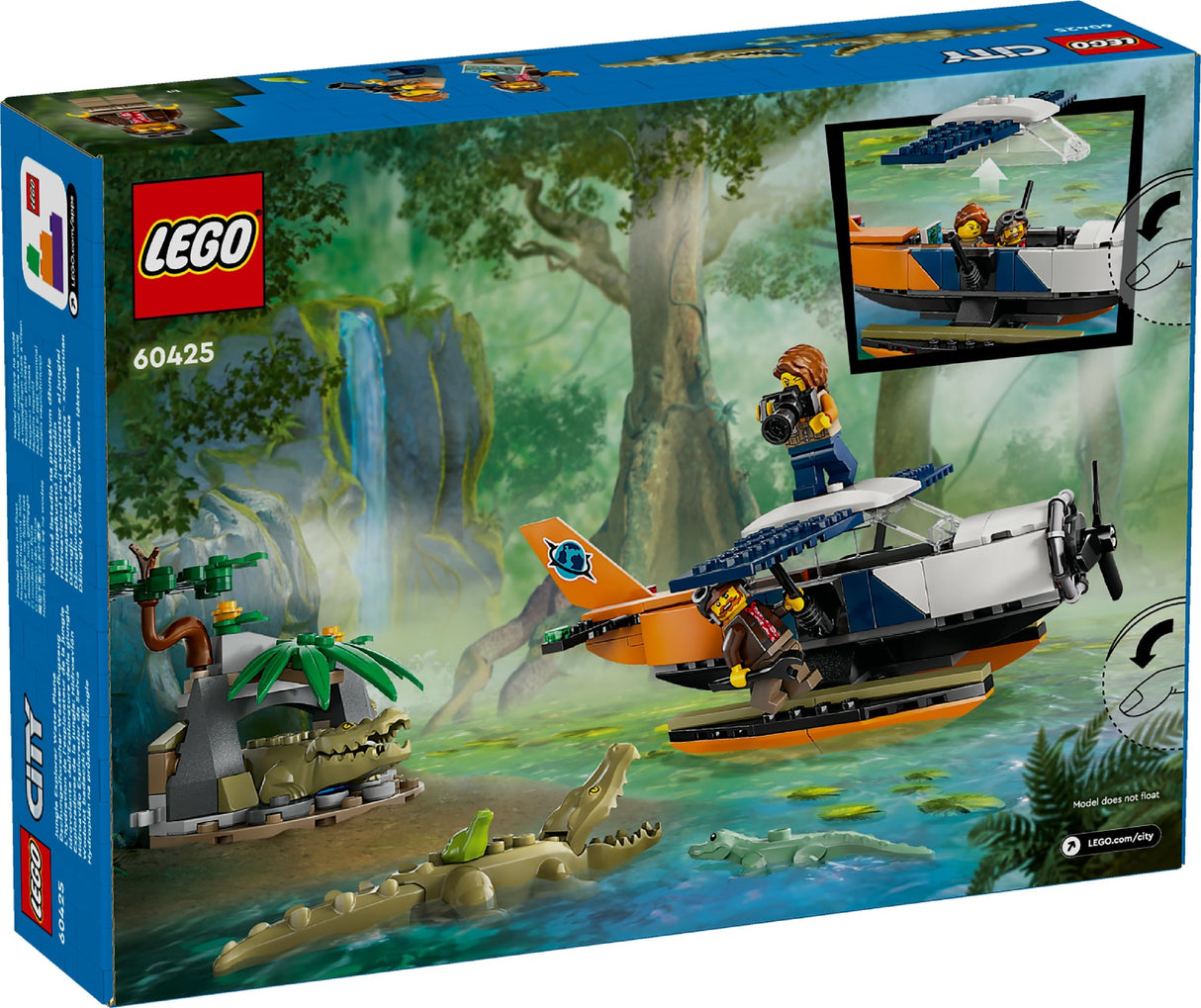 LEGO CITY JUNGLE EXPLORER WATER PLANE 60425 AGE: 6+