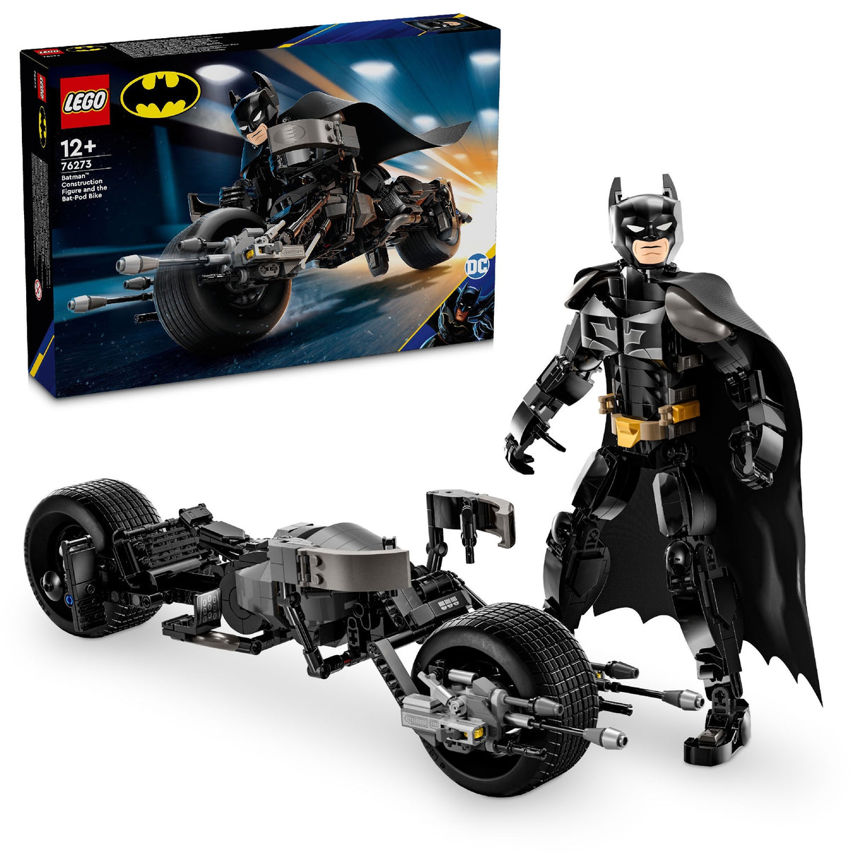 LEGO DC BATMAN CONSTRUCTION FIGURE AND THE BAT POD 76273 AGE: 12+\