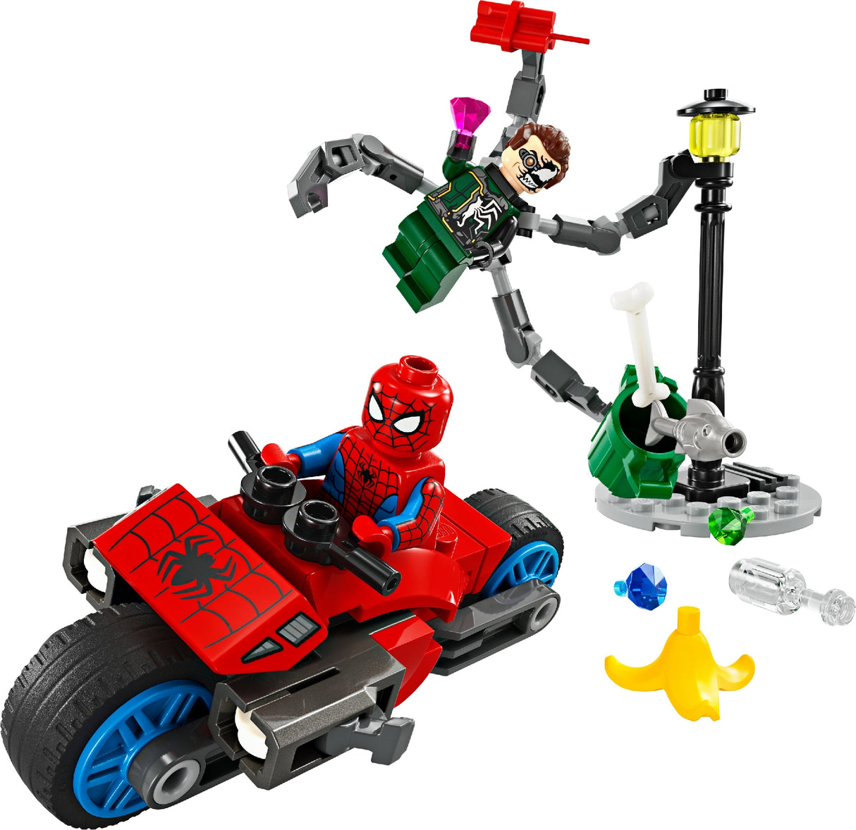 LEGO Marvel Motorcycle Chase: Spider-man Vs. Doc Ock 76275 Age: 6+
