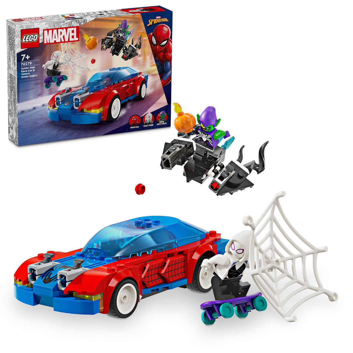 LEGO MARVEL SPIDER-MAN RACE CAR & VENOM GREEN GOBLIN 76279 AGE: 7+