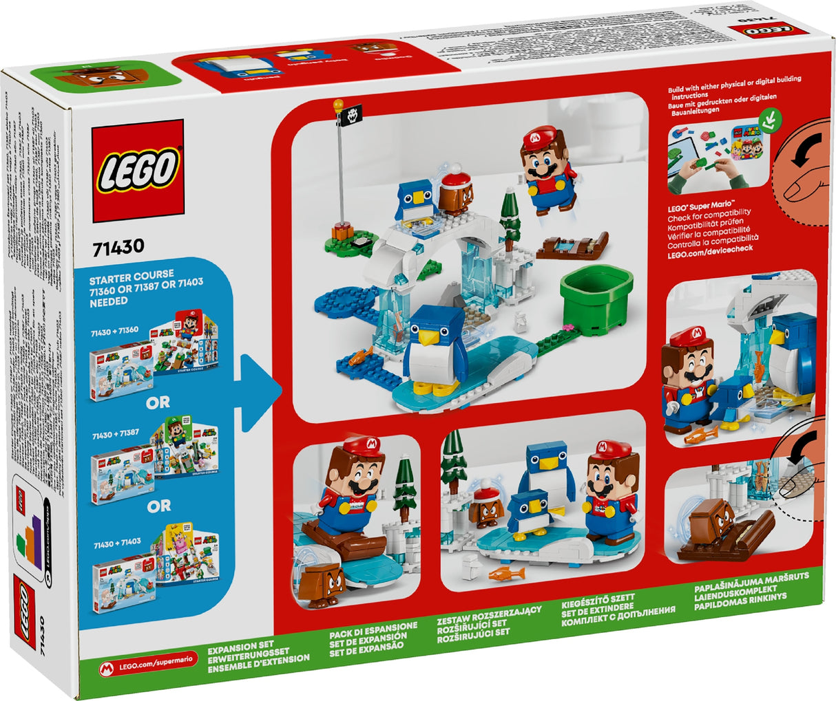 LEGO SUPER MARIO PENGUIN FAMILY SNOW ADVENTURE EXPANSION SET 71430 AGE: 7+