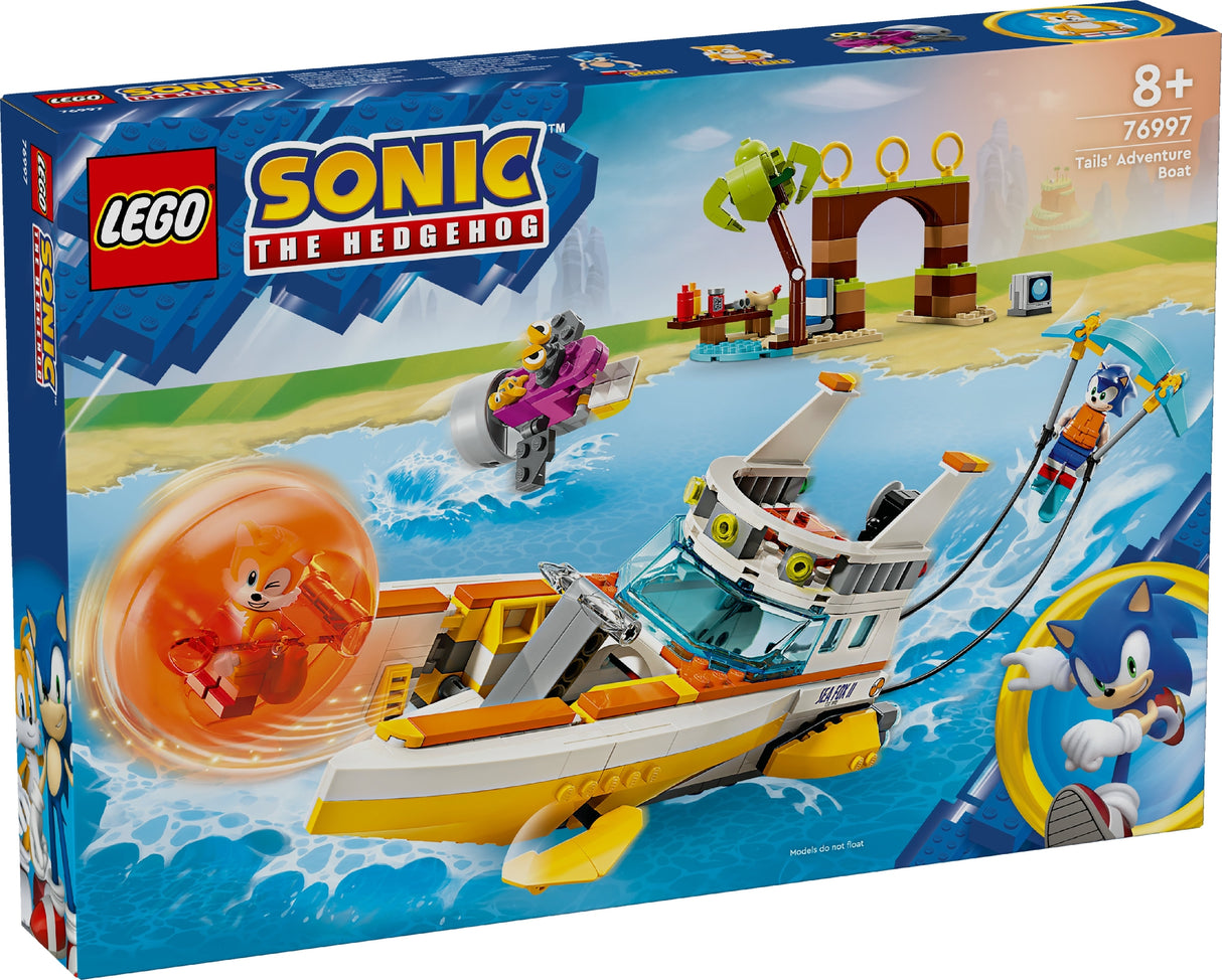 LEGO SONIC THE HEDGEHOG TAILS' ADVENTURE BOAT 76997 AGE:8+