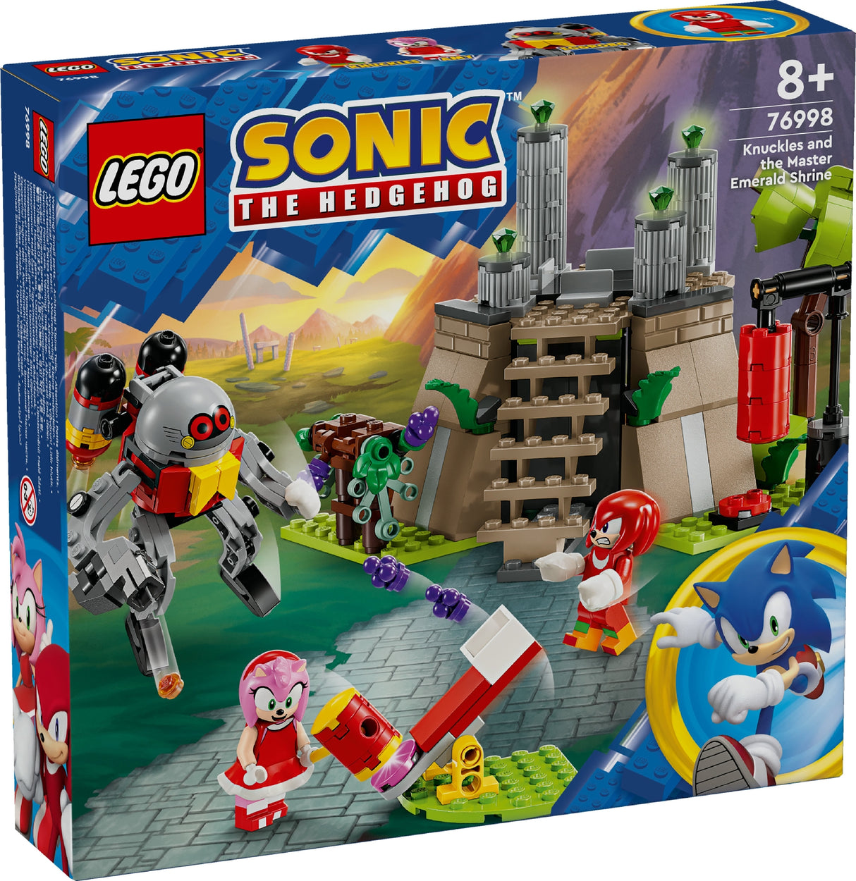 LEGO SONIC THE HEDGEHOG KNUCKLES AND THE MASTER EMERALD SHRINE 76998 AGE: 8+