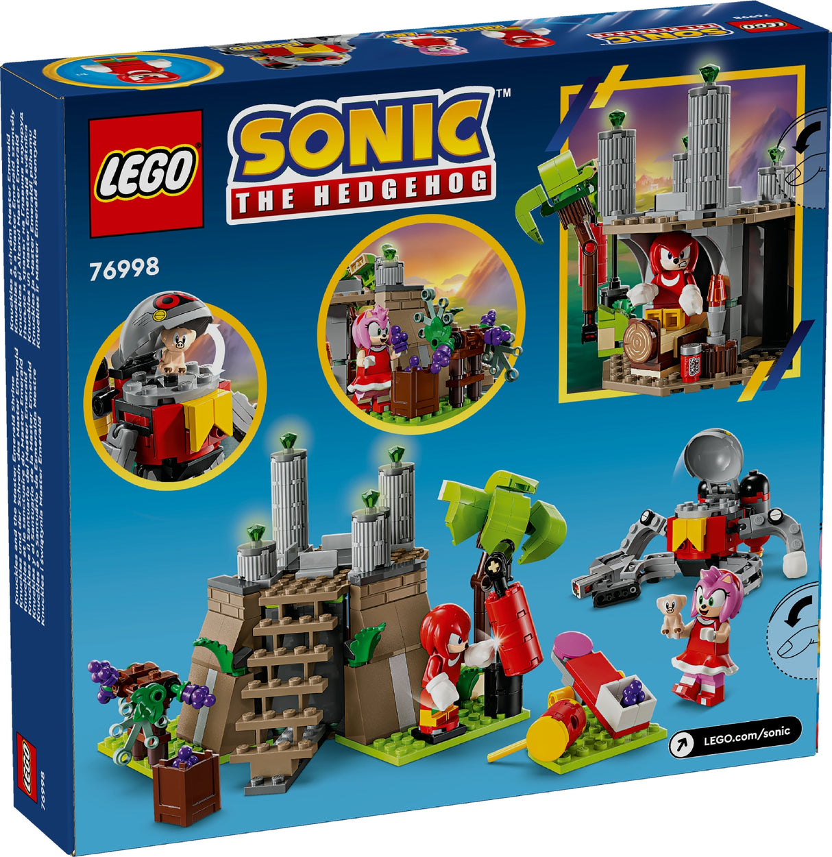 LEGO SONIC THE HEDGEHOG KNUCKLES AND THE MASTER EMERALD SHRINE 76998 AGE: 8+