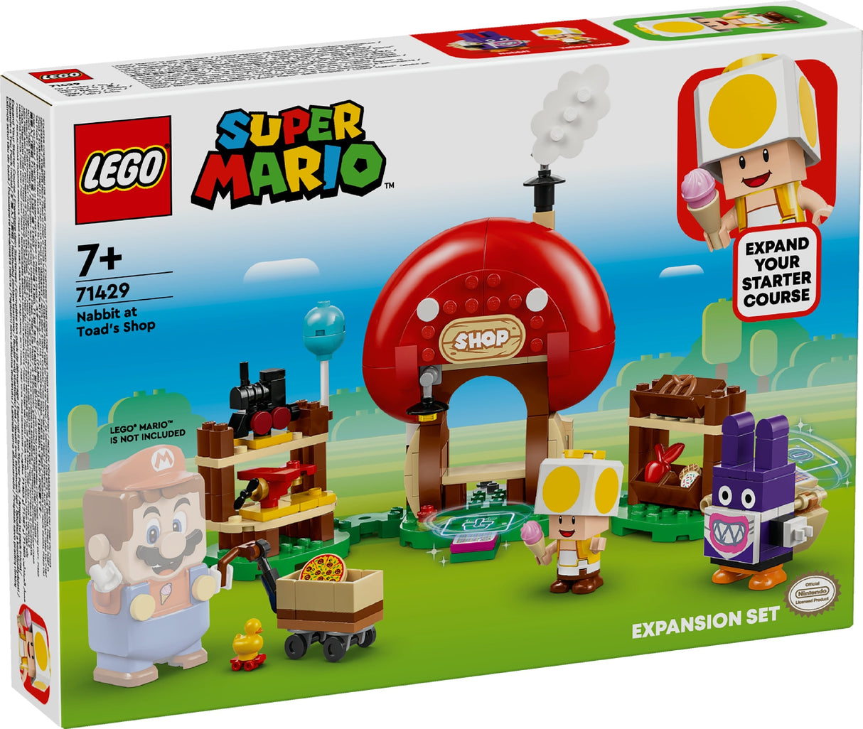 LEGO SUPER MARIO NABBIT AT TOAD'S SHOP EXPANSION SET 71429 AGE: 7+