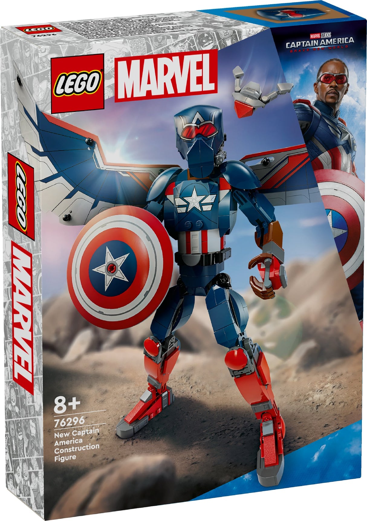 LEGO MARVEL NEW CAPTAIN AMERICA CONSTRUCTION FIGURE 76296 AGE:8+