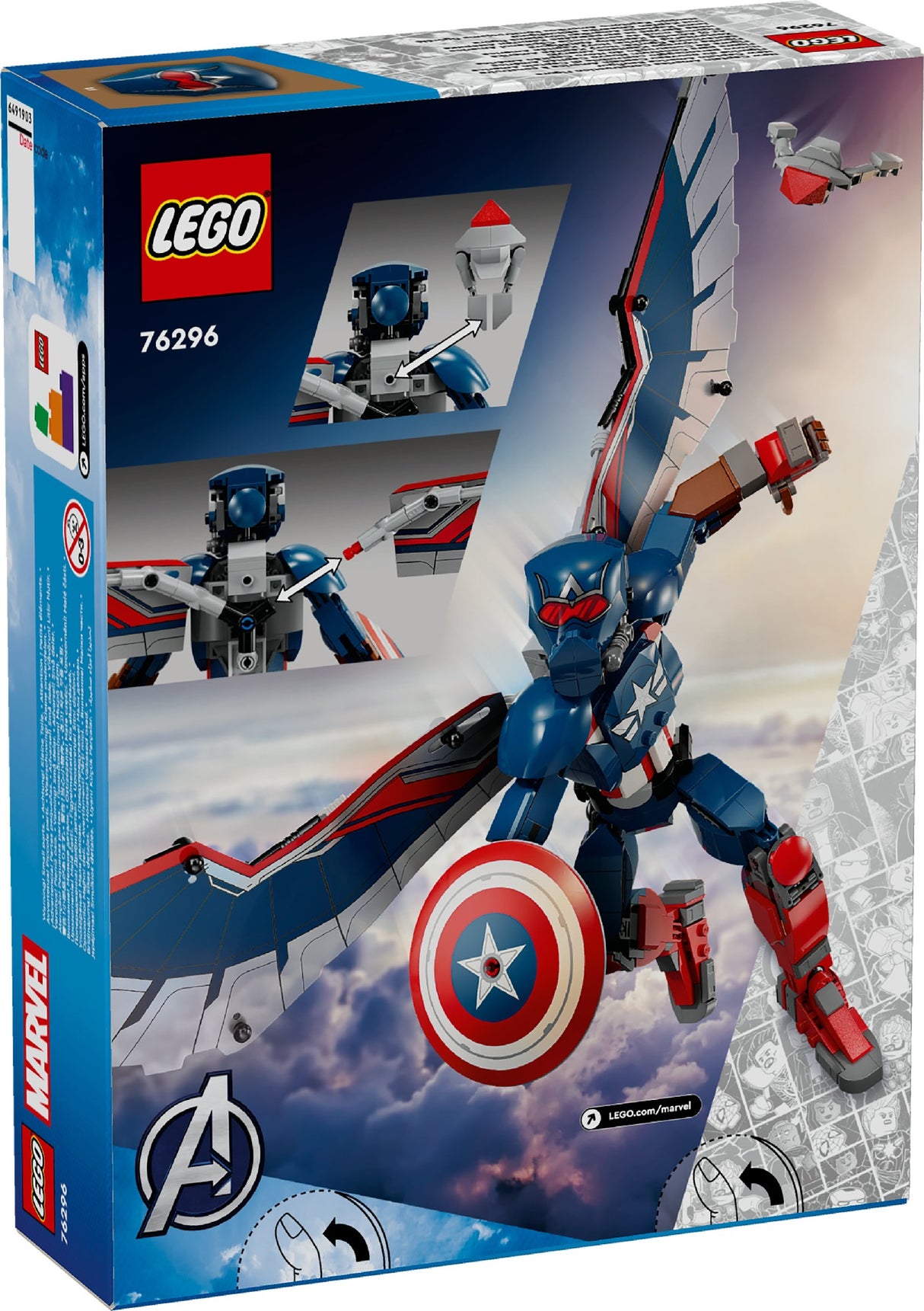 LEGO MARVEL NEW CAPTAIN AMERICA CONSTRUCTION FIGURE 76296 AGE:8+