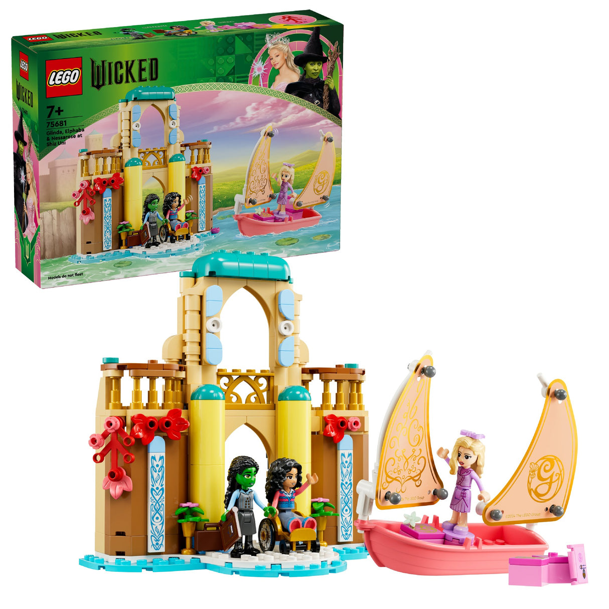 LEGO WICKED GLINDA, ELPHABA & NESSAROSE AT SHIZ UNIVERSITY 75681 AGE:7+