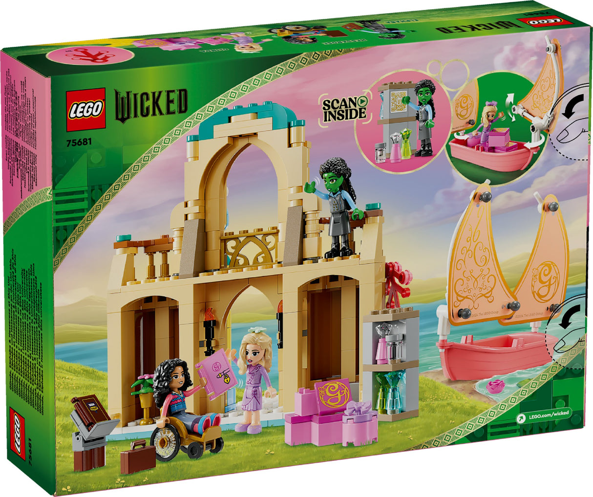 LEGO WICKED GLINDA, ELPHABA & NESSAROSE AT SHIZ UNIVERSITY 75681 AGE:7+