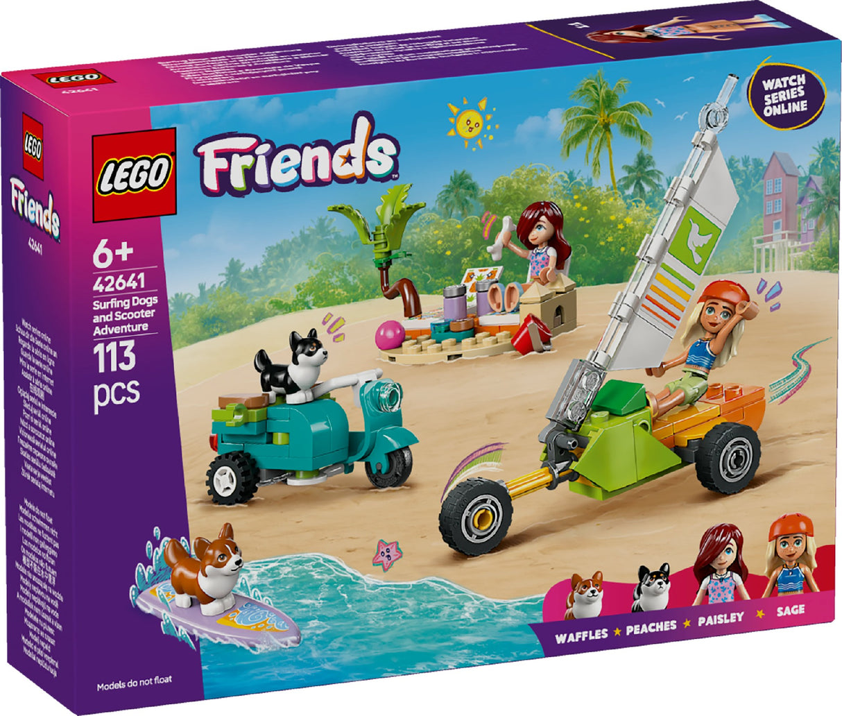 LEGO FRIENDS SURFING DOGS AND SCOOTER ADVENTURE 42641 AGE: 6+