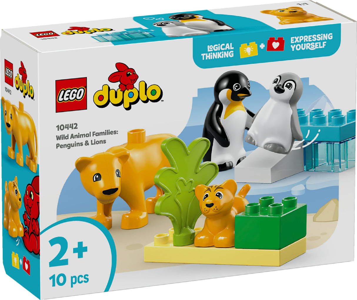 LEGO DUPLO WILD ANIMAL FAMILIES: PENGUINS & LIONS 10442 AGE: 2+