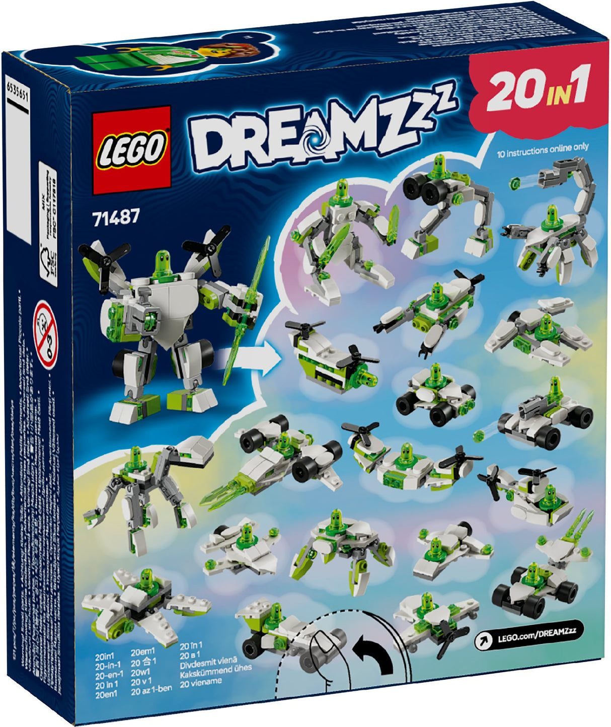 LEGO DREAMZZZ Z-BLOB'S ROBOT AND VEHICLE ADVENTURES  71487 AGE: 7+