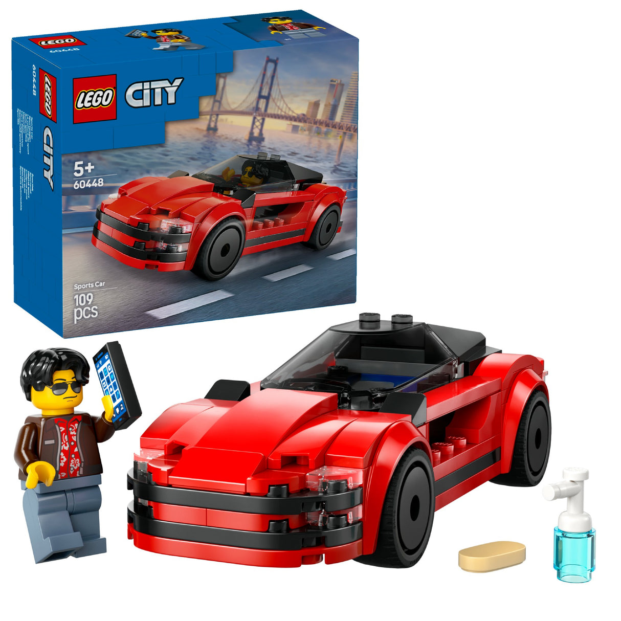 LEGO CITY RED SPORTS CAR 60448 AGE: 5+