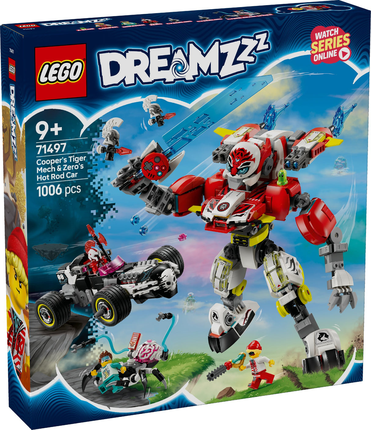 LEGO DREAMZZZ COOPER'S TIGER MECH & ZERO'S HOT ROD CAR 71497 AGE: 9+