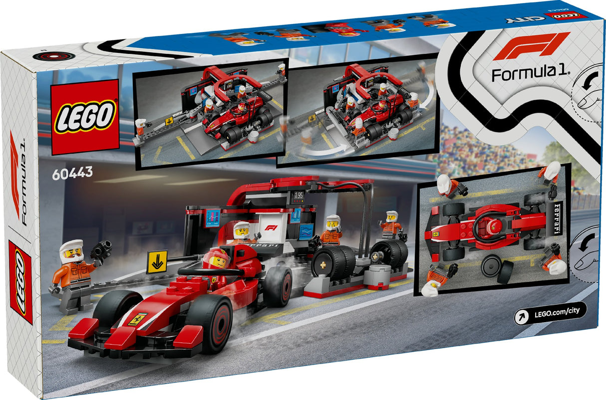 LEGO CITY F1 PIT STOP & PIT CREW WITH FERRARI CAR 60443 AGE: 6