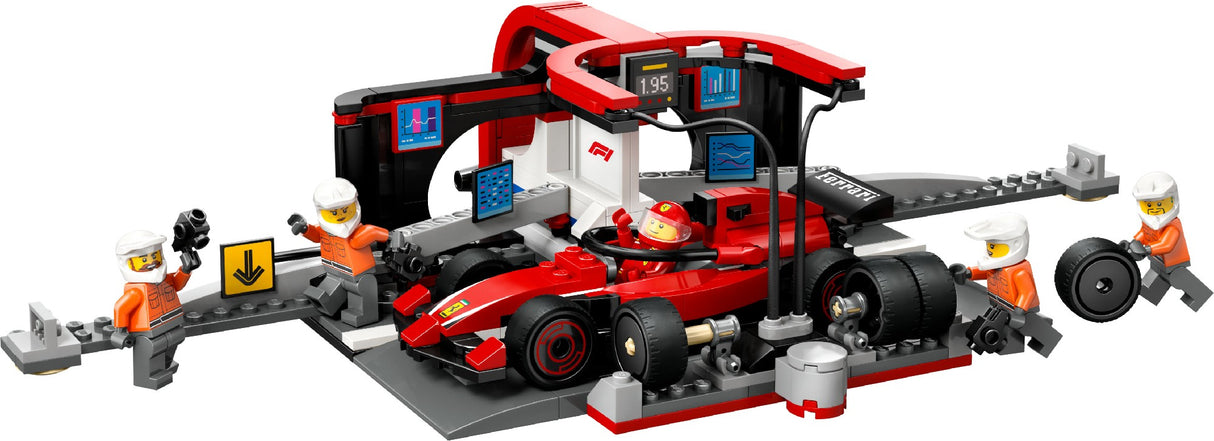 LEGO CITY F1 PIT STOP & PIT CREW WITH FERRARI CAR 60443 AGE: 6