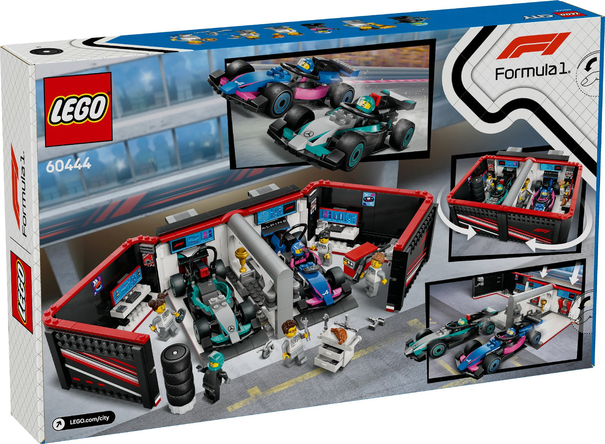 LEGO CITY F1 GARAGE & MERCEDES - AMG & ALPINE CARS 60444 AGE: 7+