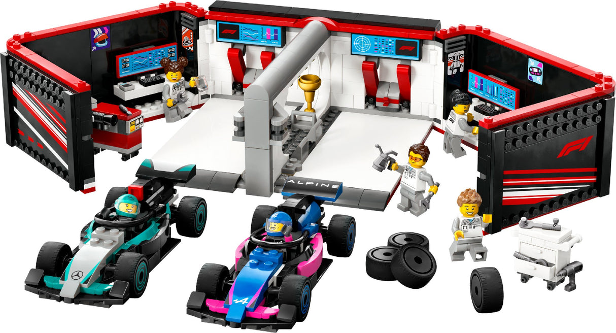 LEGO CITY F1 GARAGE & MERCEDES - AMG & ALPINE CARS 60444 AGE: 7+