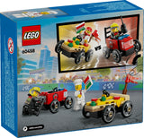 LEGO CITY PIZZA VS. FIRE TRUCK RACE CAR PACK 60458 AGE: 5+