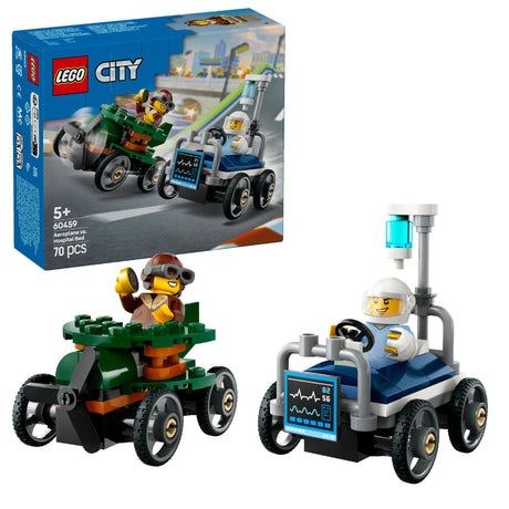 LEGO CITY AIRPLANE VS. HOSPITAL BED RACE CAR PACK  60459 AGE: 5+