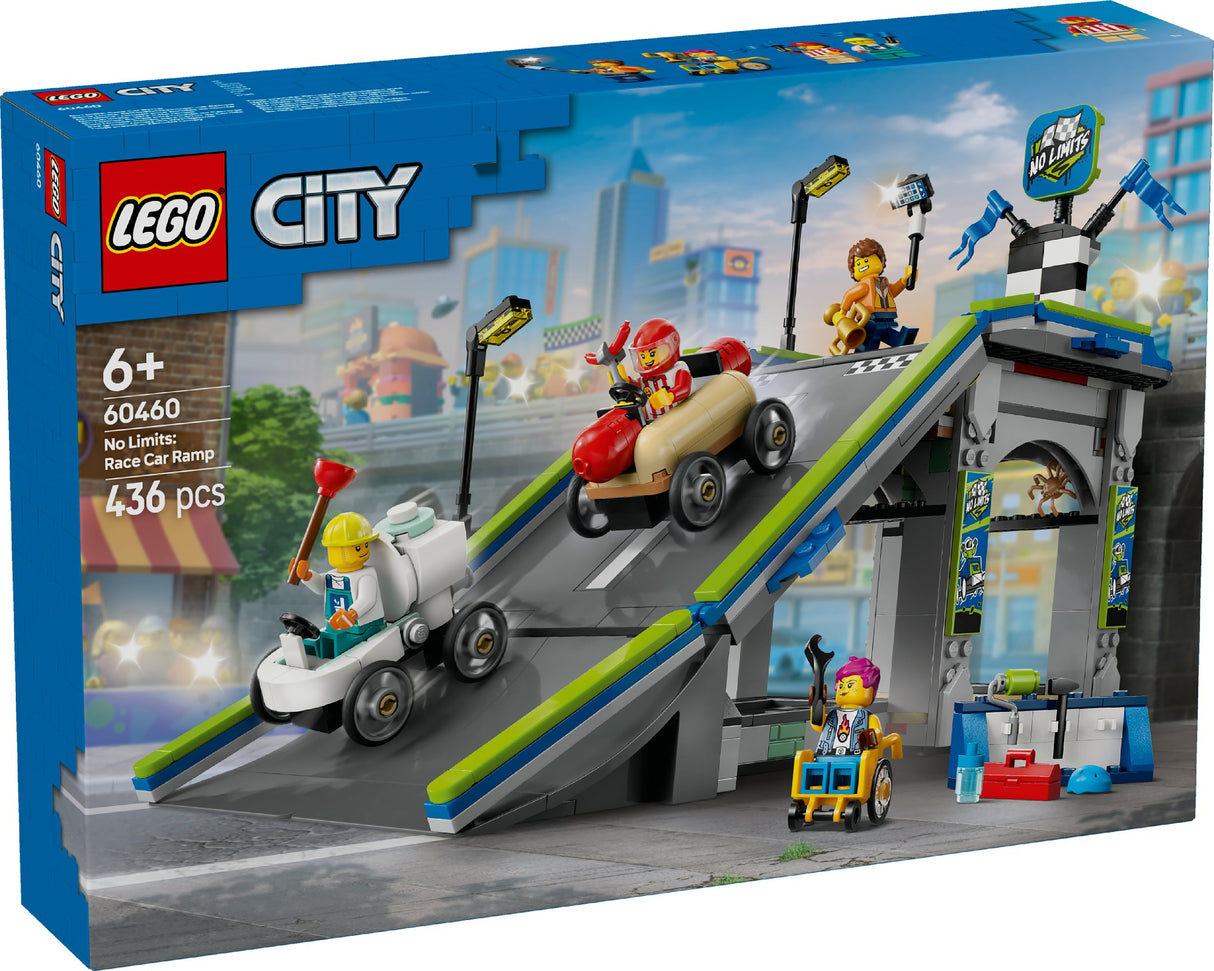 LEGO CITY 60460 NO LIMITS: RACE CAR RAMP TRACK AGE: AGE: 6+