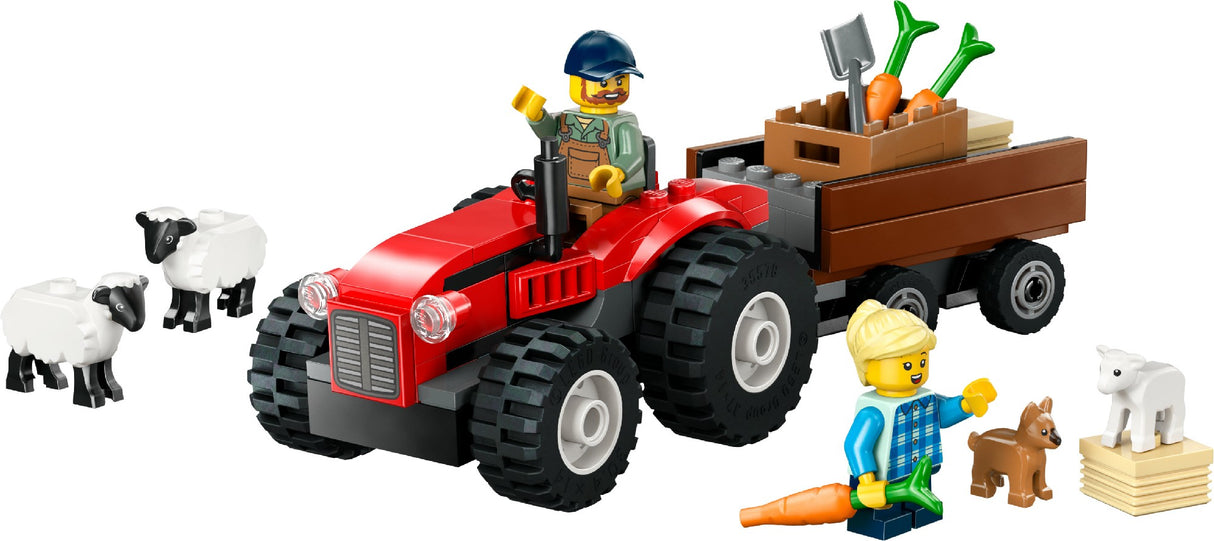 LEGO CITY RED FARM TRACTOR WITH TRAILER & SHEEP AGE: 4+