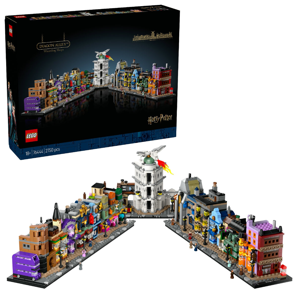 LEGO HARRY POTTER DIAGON ALLEY™ WIZARDING SHOPS 76444 AGE: 18+