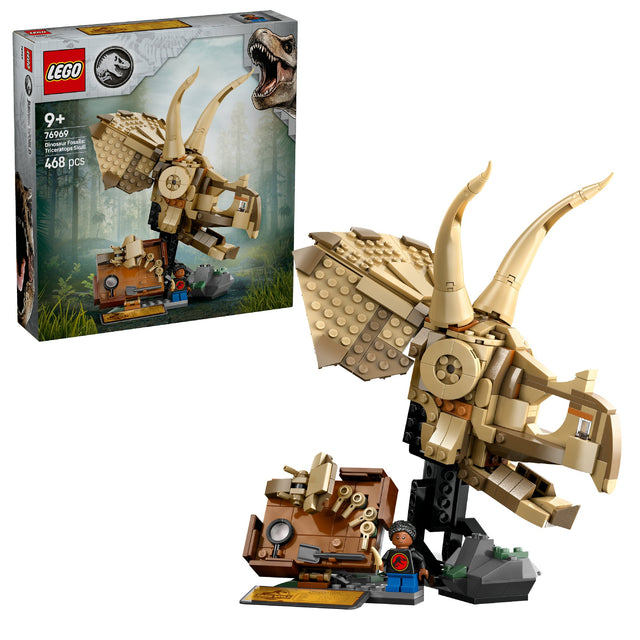 LEGO JURASSIC WORLD DINOSAUR FOSSILS: TRICERATOPS SKULL 76969 AGE: 9+