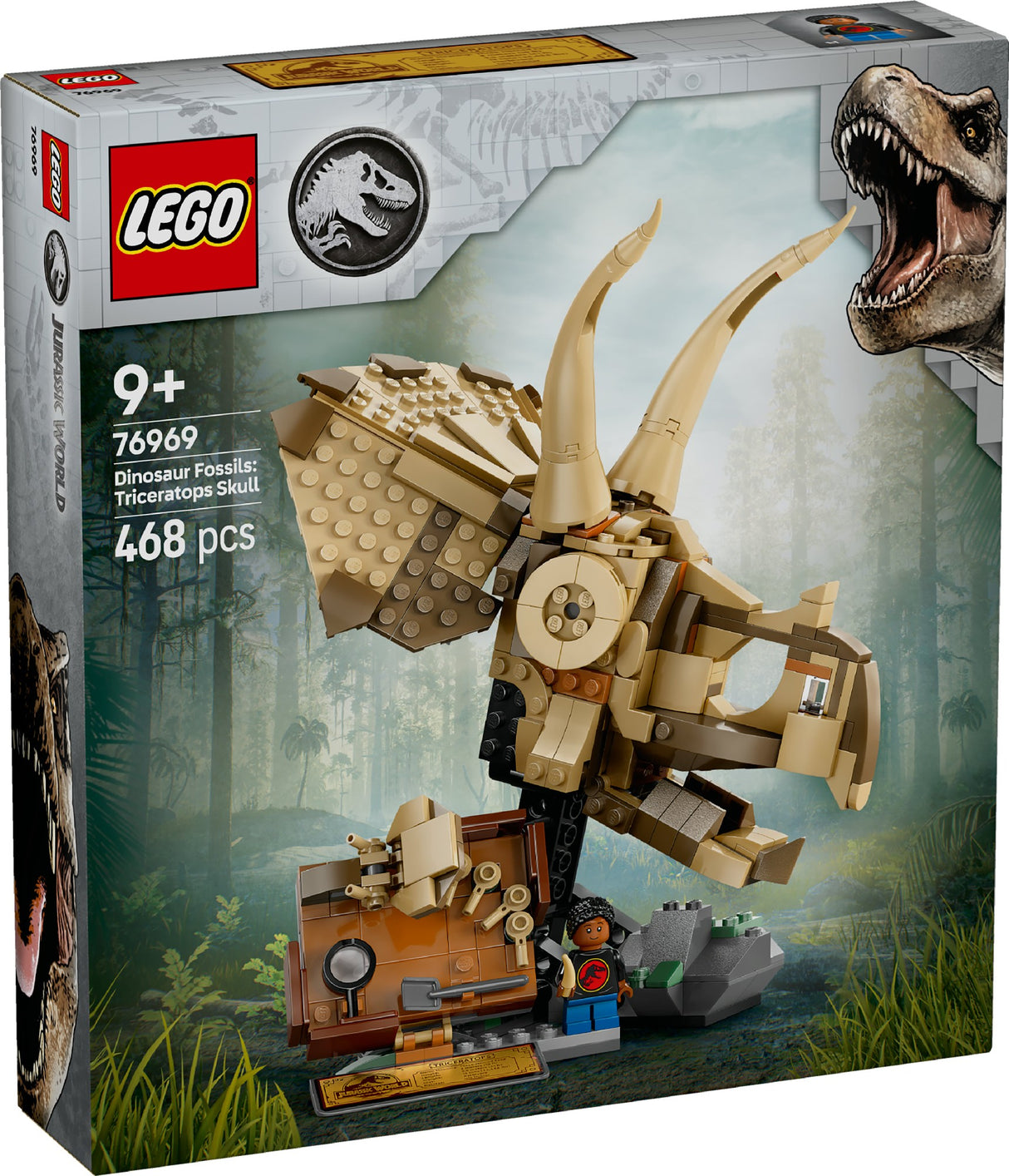 LEGO JURASSIC WORLD DINOSAUR FOSSILS: TRICERATOPS SKULL 76969 AGE: 9+