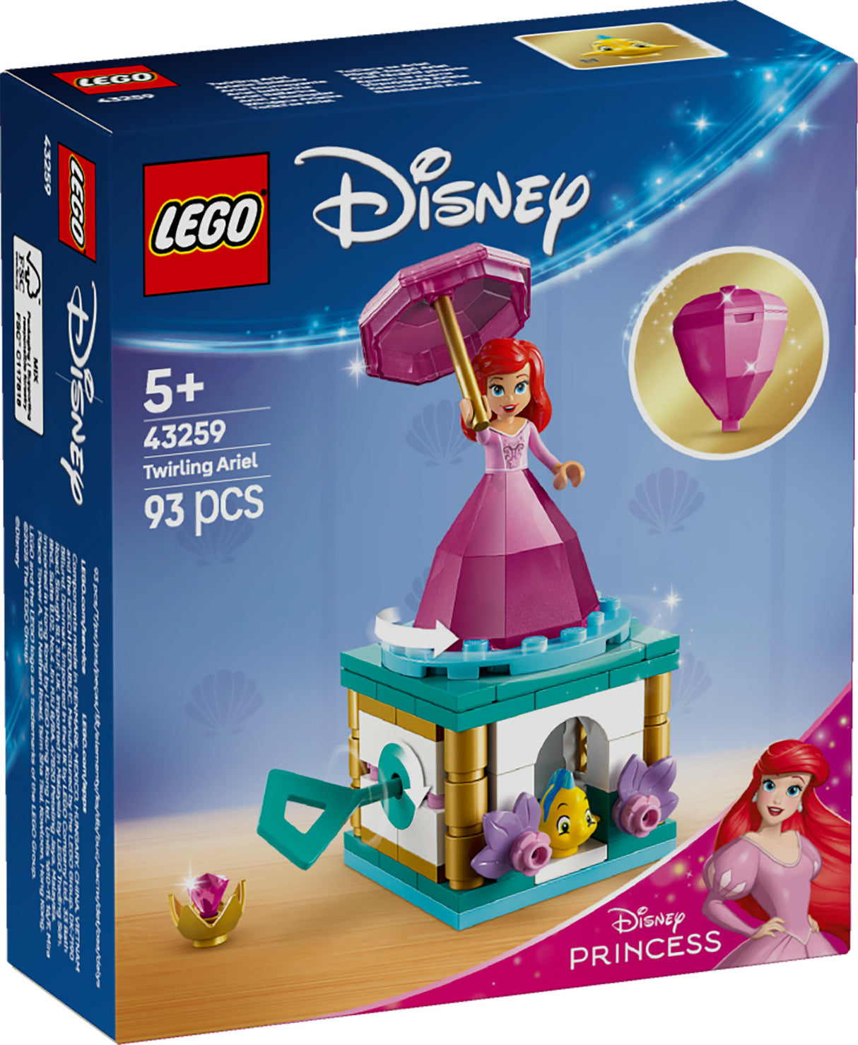 LEGO DISNEY TWIRLING ARIEL 43259 AGE: 5+