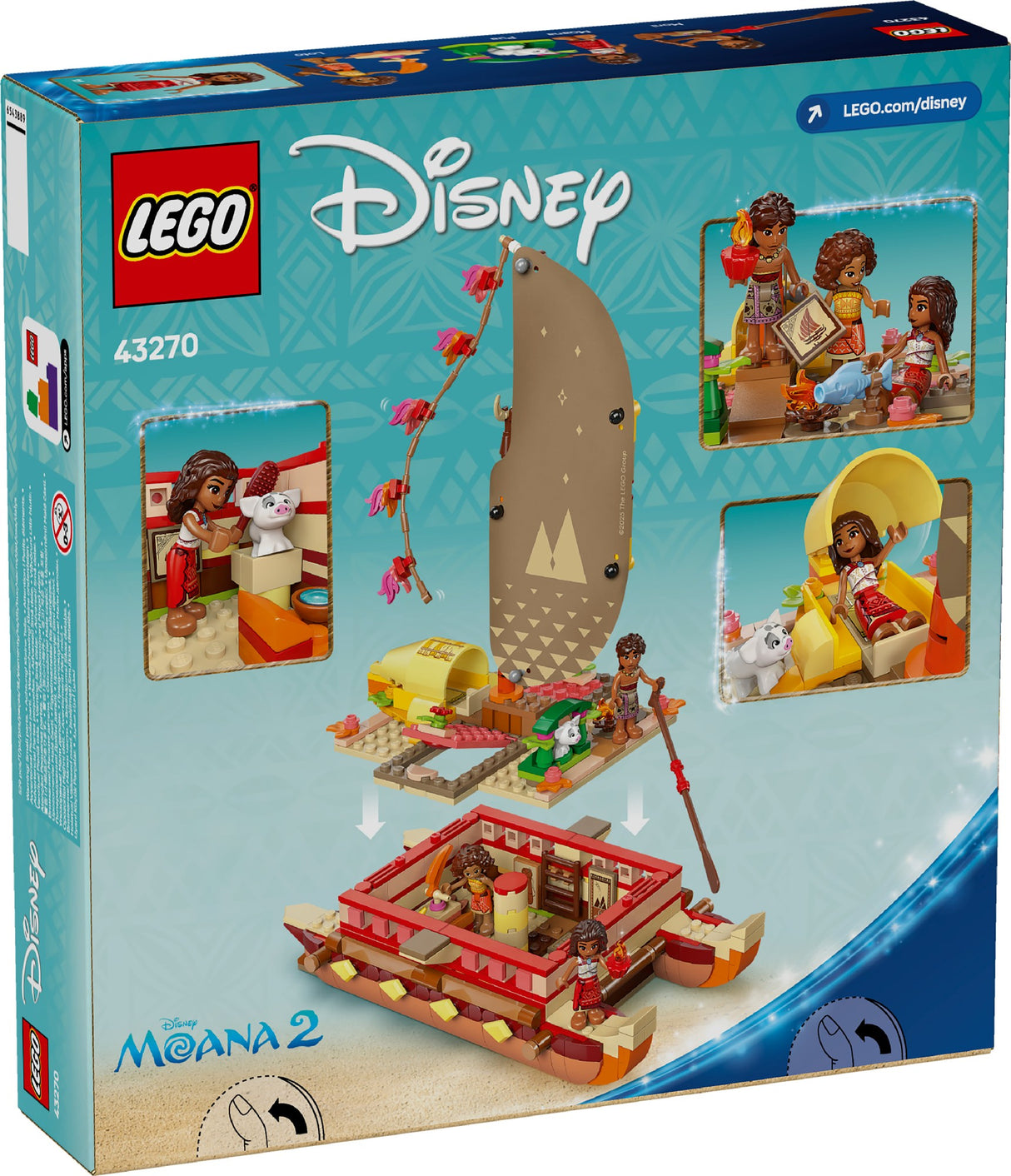 LEGO DISNEY MOANA'S ADVENTURE CANOE 43270 AGE: 6+