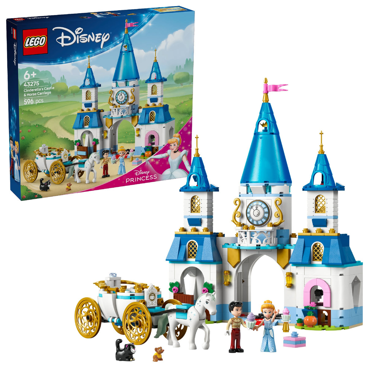 LEGO DISNEY CINDERELLA'S CASTLE & HORSE CARRIAGE 43275 AGE: 6+