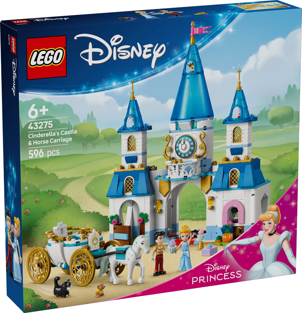 LEGO DISNEY CINDERELLA'S CASTLE & HORSE CARRIAGE 43275 AGE: 6+