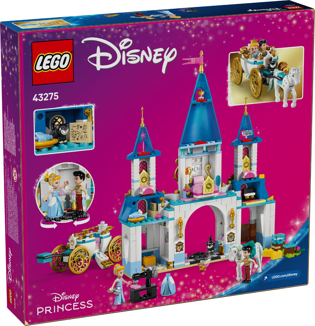 LEGO DISNEY CINDERELLA'S CASTLE & HORSE CARRIAGE 43275 AGE: 6+