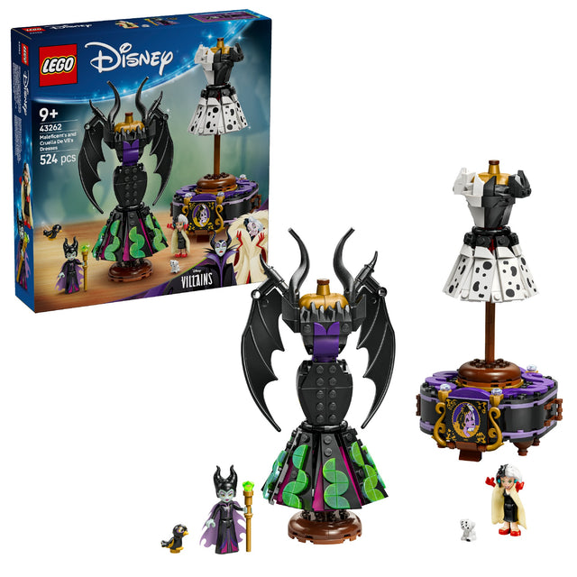 LEGO DISNEY MALEFICENT'S AND CRUELLA DE VIL'S DRESSES 43262 AGE: 9+