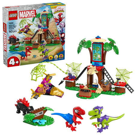 LEGO MARVEL SPIDEY AND GOBBY'S RAPTOR BATTLE AT TREE HOUSE HQ 11200 AGE: 4+