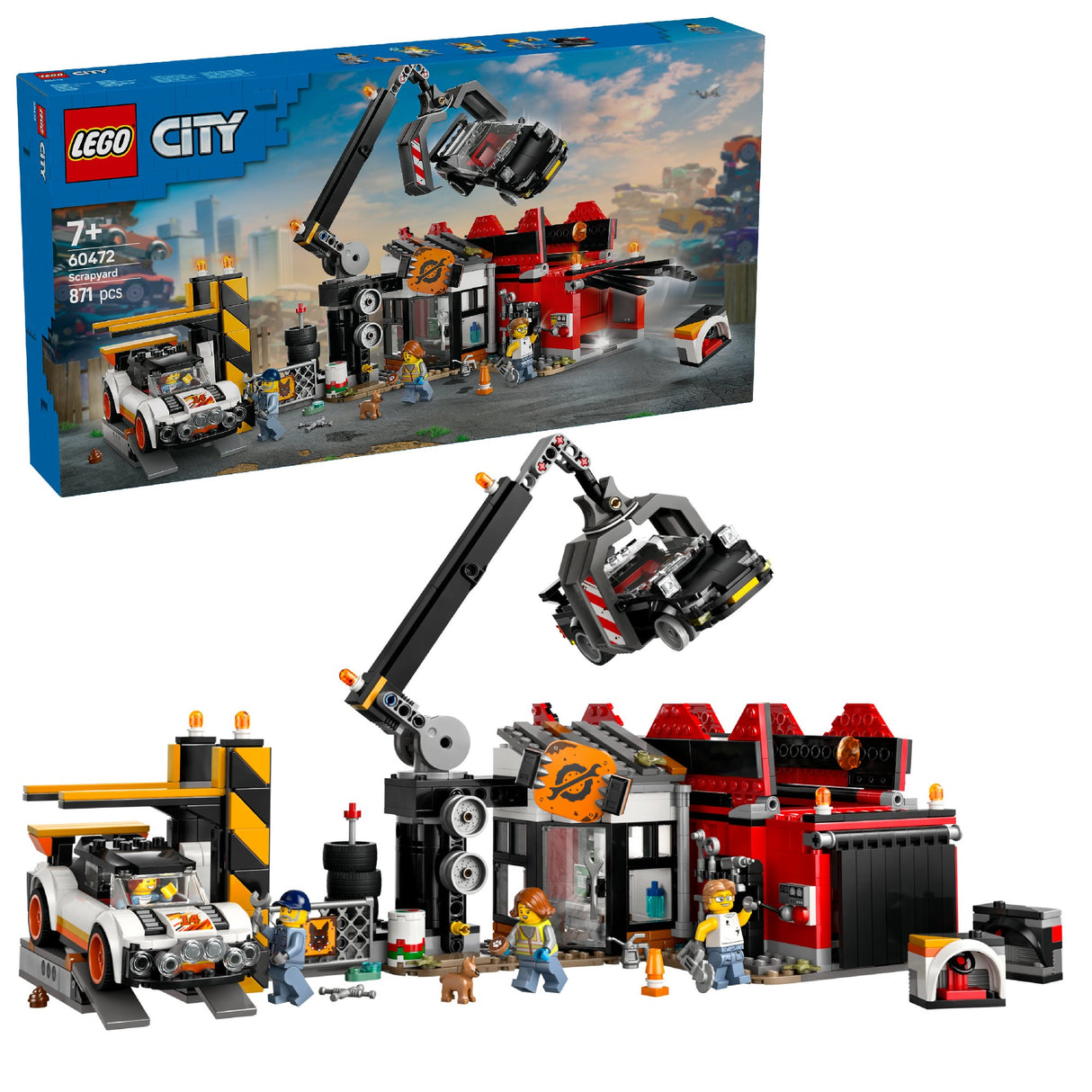 LEGO CITY SCRAPYARD WITH CARS 60472 AGE: 7+