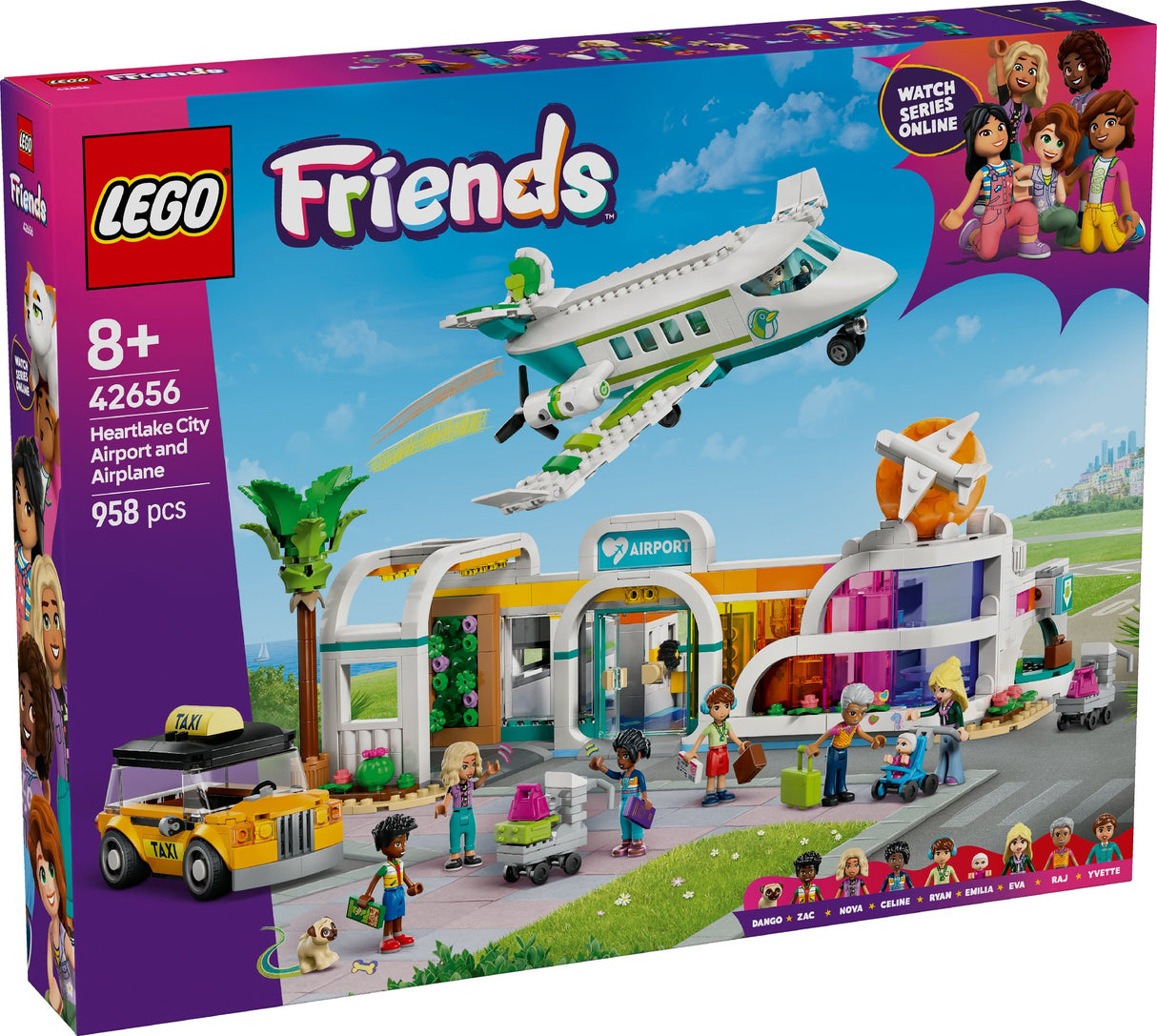 LEGO FRIENDS HEARTLAKE CITY AIRPORT  AND AIRPLANE 42656 AGE: 8+